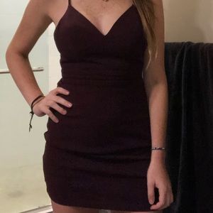 Wine formal dress
